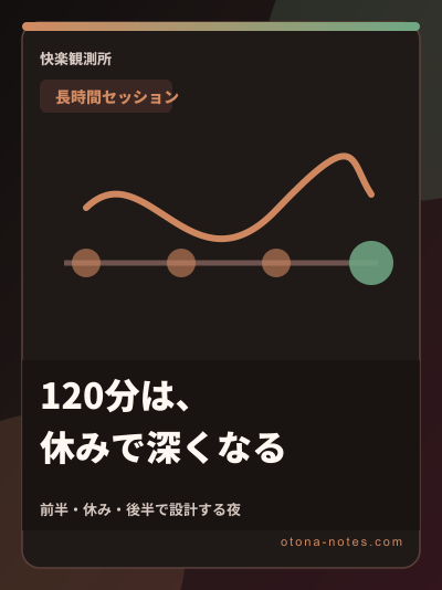 ドライオーガズム2時間セッションの設計｜集中が切れた夜