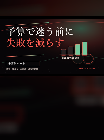 アネロス予算別の選び方｜最初の1本で失敗した夜から見えた判断軸